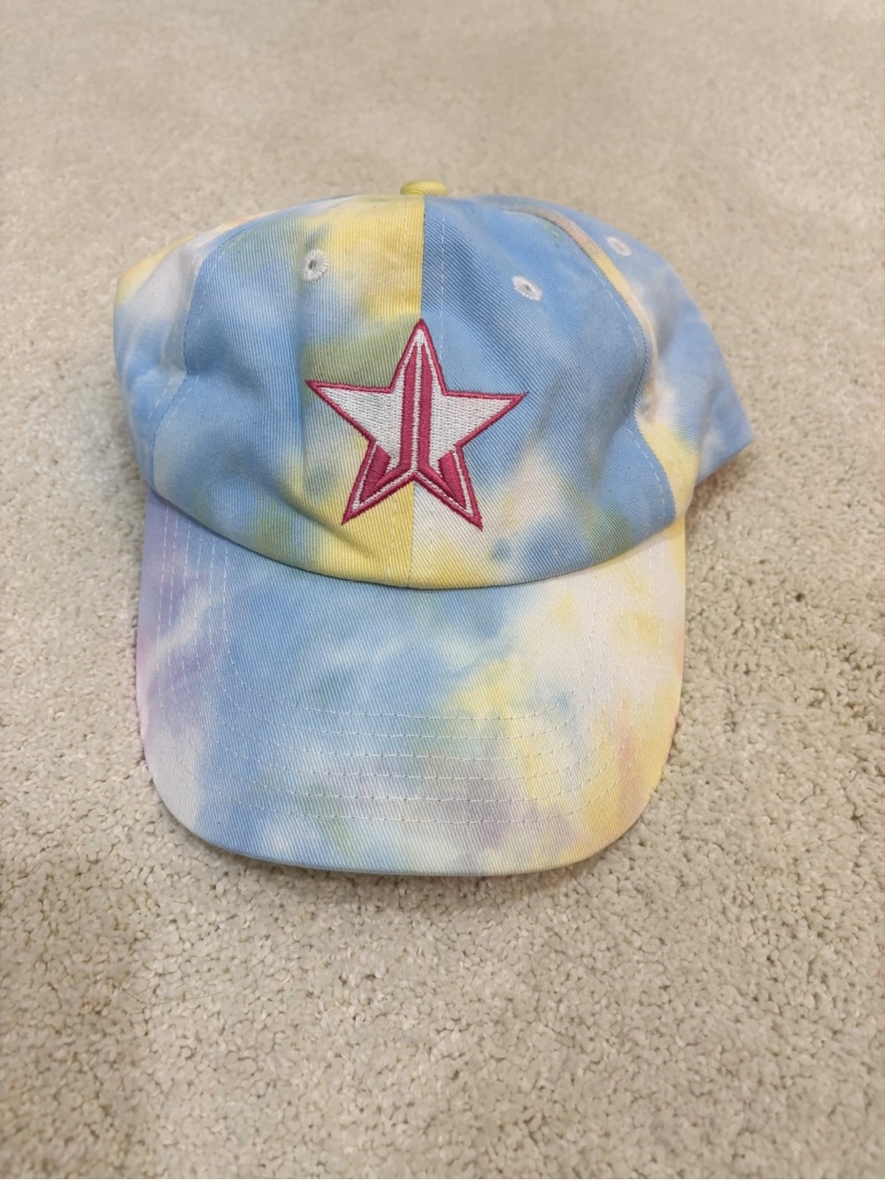 Jeffrey Star Pastel Tie-Dye Star Baseball Cap OS